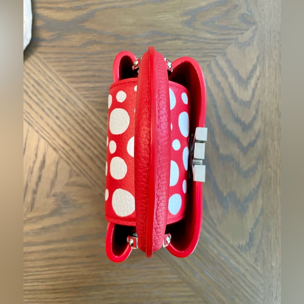 Authentic Louis Vuitton x Yayoi Kusama 2023 Capucines Mini Red with White dots - Picture 14 of 16
